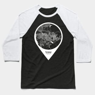 Tijuana, Mexico City Map - Travel Pin Baseball T-Shirt